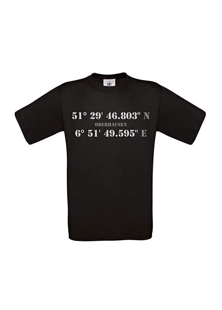 Herren T-Shirt - Meine Koordinaten - 100% Baumwolle ÖkoTex Handmade - Laake®