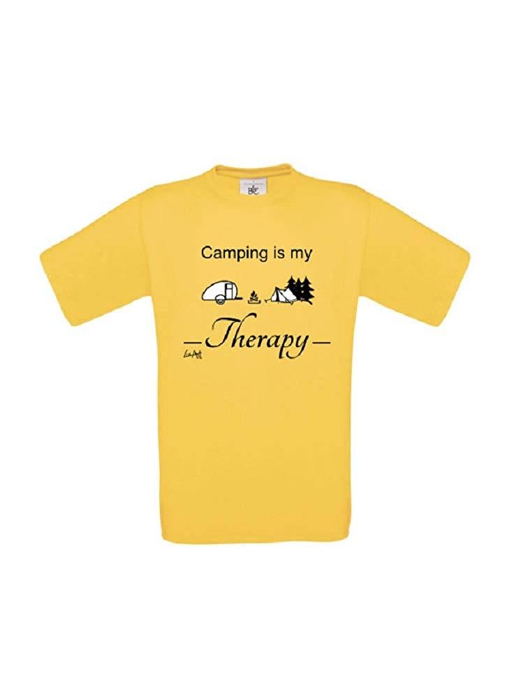 Männer T-Shirt - Camping Therapie - 100% Baumwolle ÖkoTex Handmade - Laake®