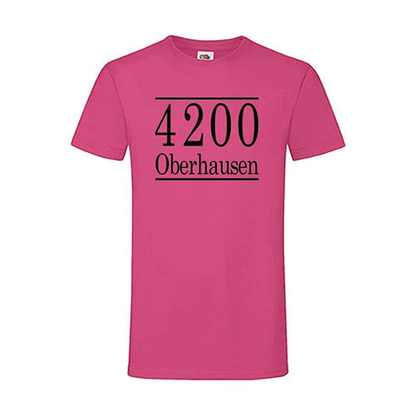 Männer T-Shirt - 4200 Oberhausen - Nostalgie alte Postleitzahlen Ruhrgebiet 100% Baumwolle ÖkoTex Handmade - Laake®