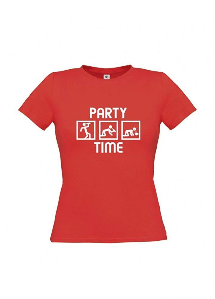 Damen T-Shirt - Party Time - 100% Baumwolle ÖkoTex Handmade - Laake®