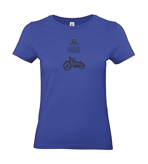 Damen T-Shirt - Motorrad Vintage Motorcycle Bike - 100% Baumwolle ÖkoTex Handmade - Laake®