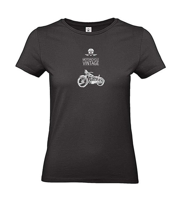 Damen T-Shirt - Motorrad Vintage Motorcycle Bike - 100% Baumwolle ÖkoTex Handmade - Laake®