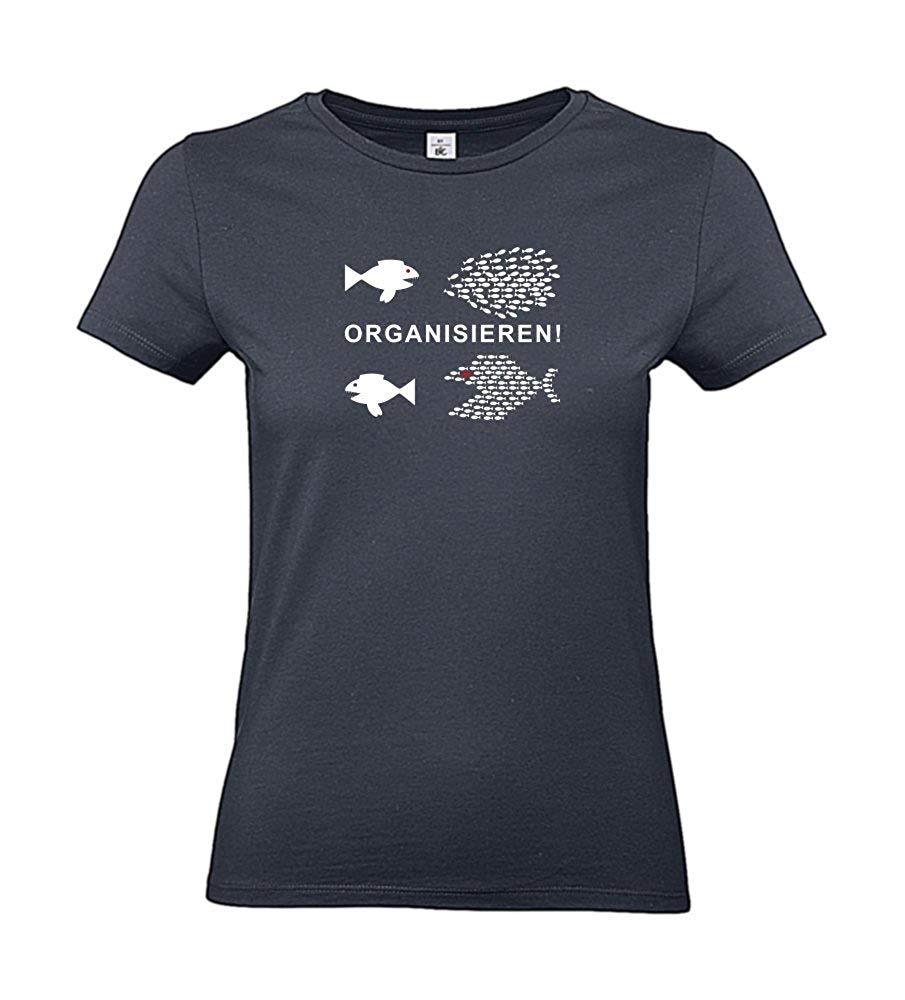 Damen T-Shirt - Organisieren - 100% Baumwolle ÖkoTex Handmade - Laake®