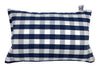 Swiss stone pine cushion Blue-white-checkered cotton filled with Tyrolean pine wood | Dimensions: 30 x 20 x 9 cm