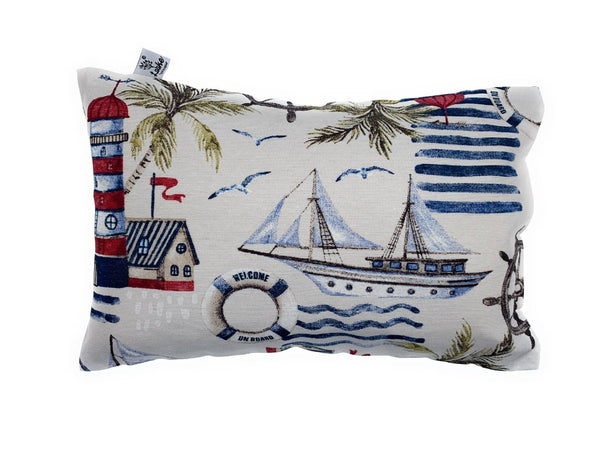 Swiss stone pine cushion Maritime made of cotton filled with Tyrolean pine wood | Dimensions: 30 x 20 x 9 cm